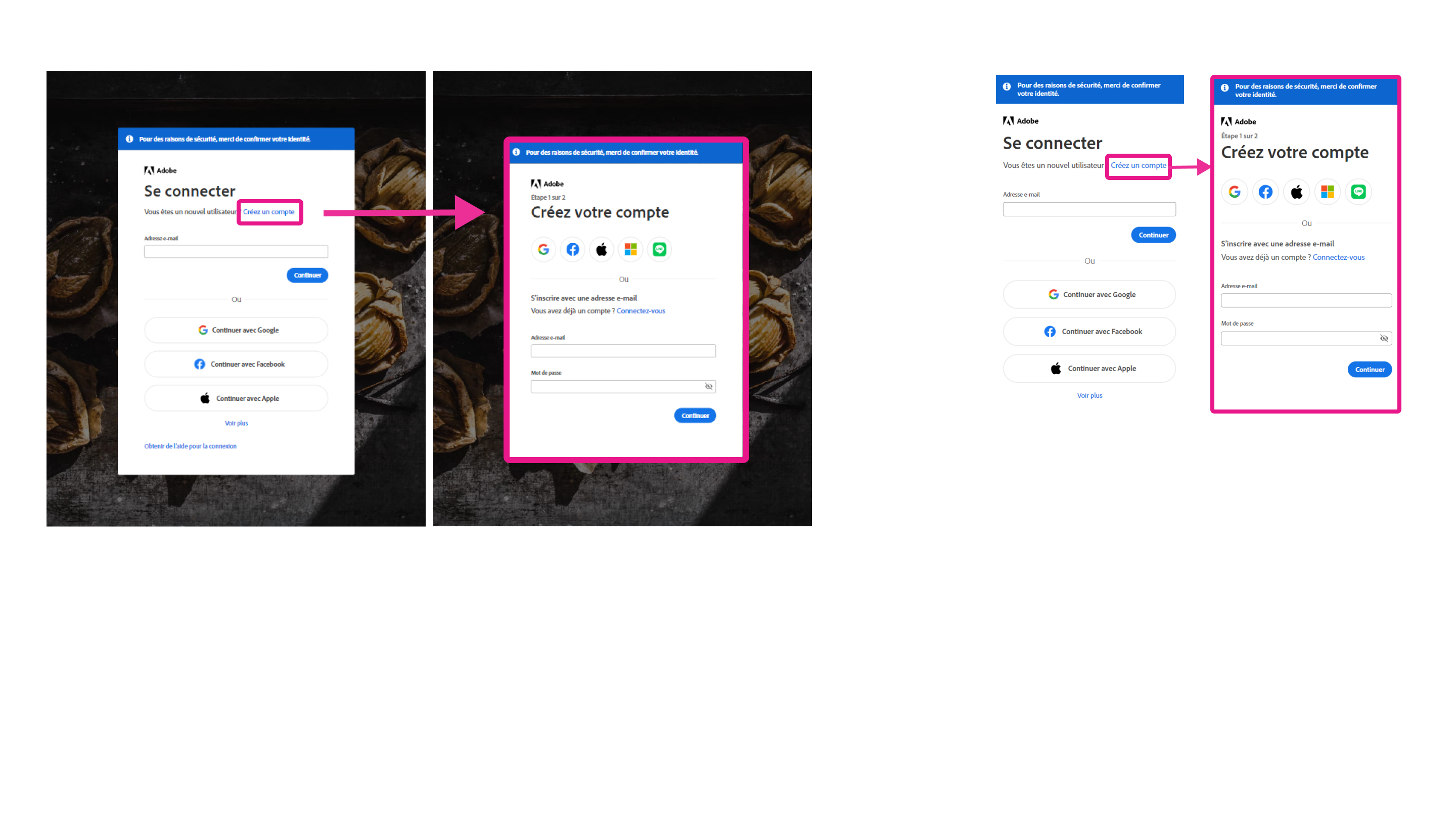 Création d’un compte Adobe