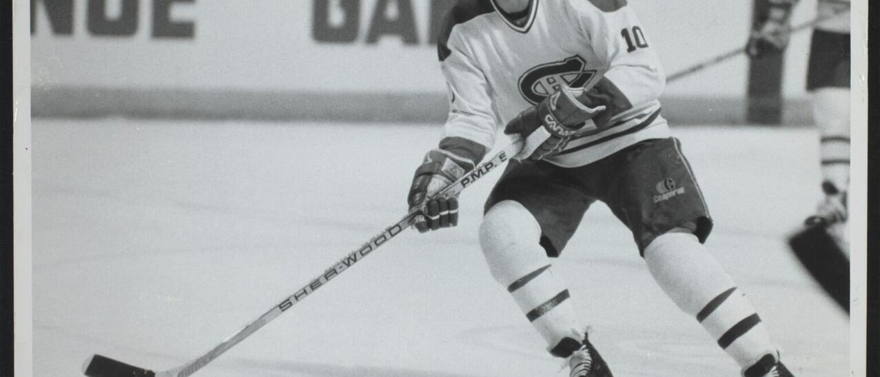 Guy Lafleur en pleine action, le 15 mars 1984. 