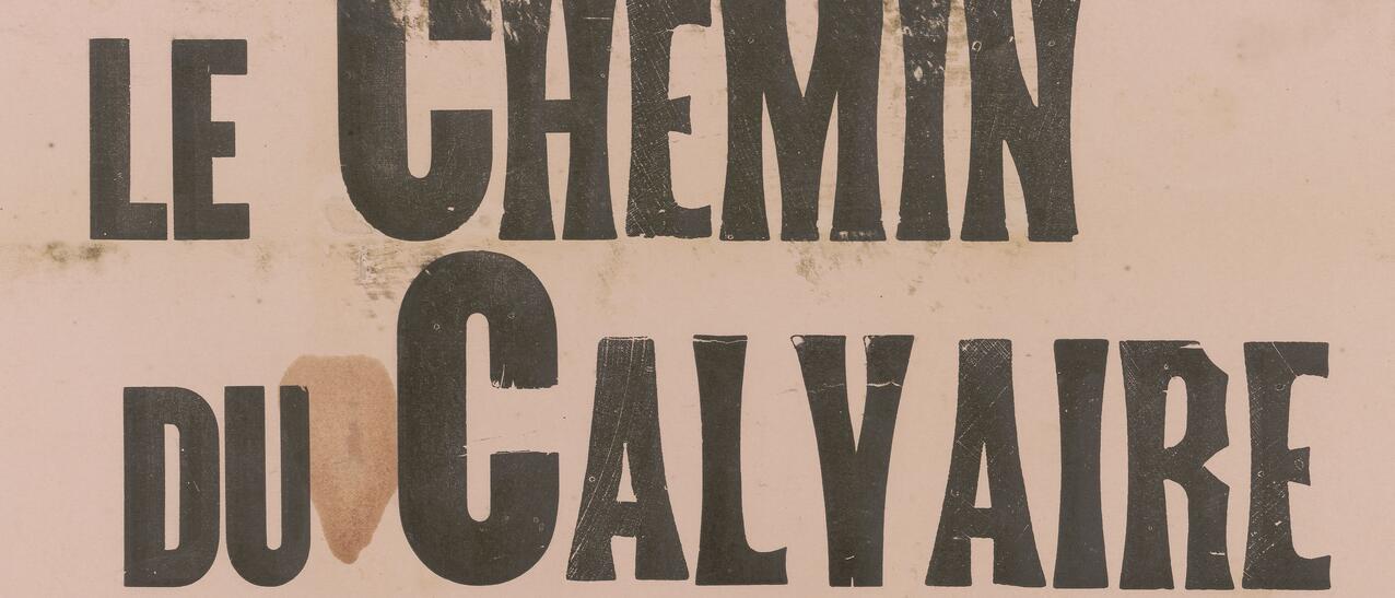 Affiche de la pièce Le Chemin du calvaire, 1922.