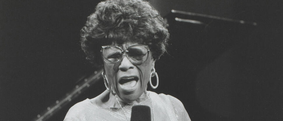Ella Fitzgerald en concert.