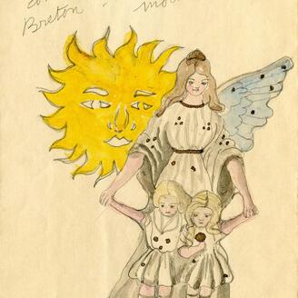 Dessin [d’Alan Glass] inspiré d’une citation d’André Breton, juin 1986.