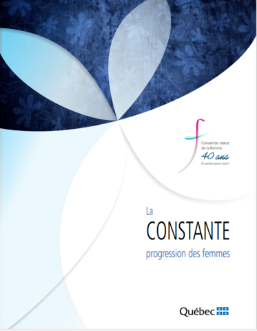 Page couverture de la publication du Conseil du statut de la femme