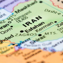 Carte géographique de l'Iran.